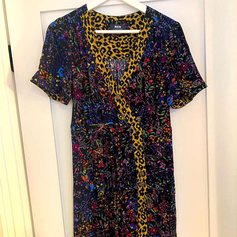 Anthropologie Maeve Floral A-line Dress